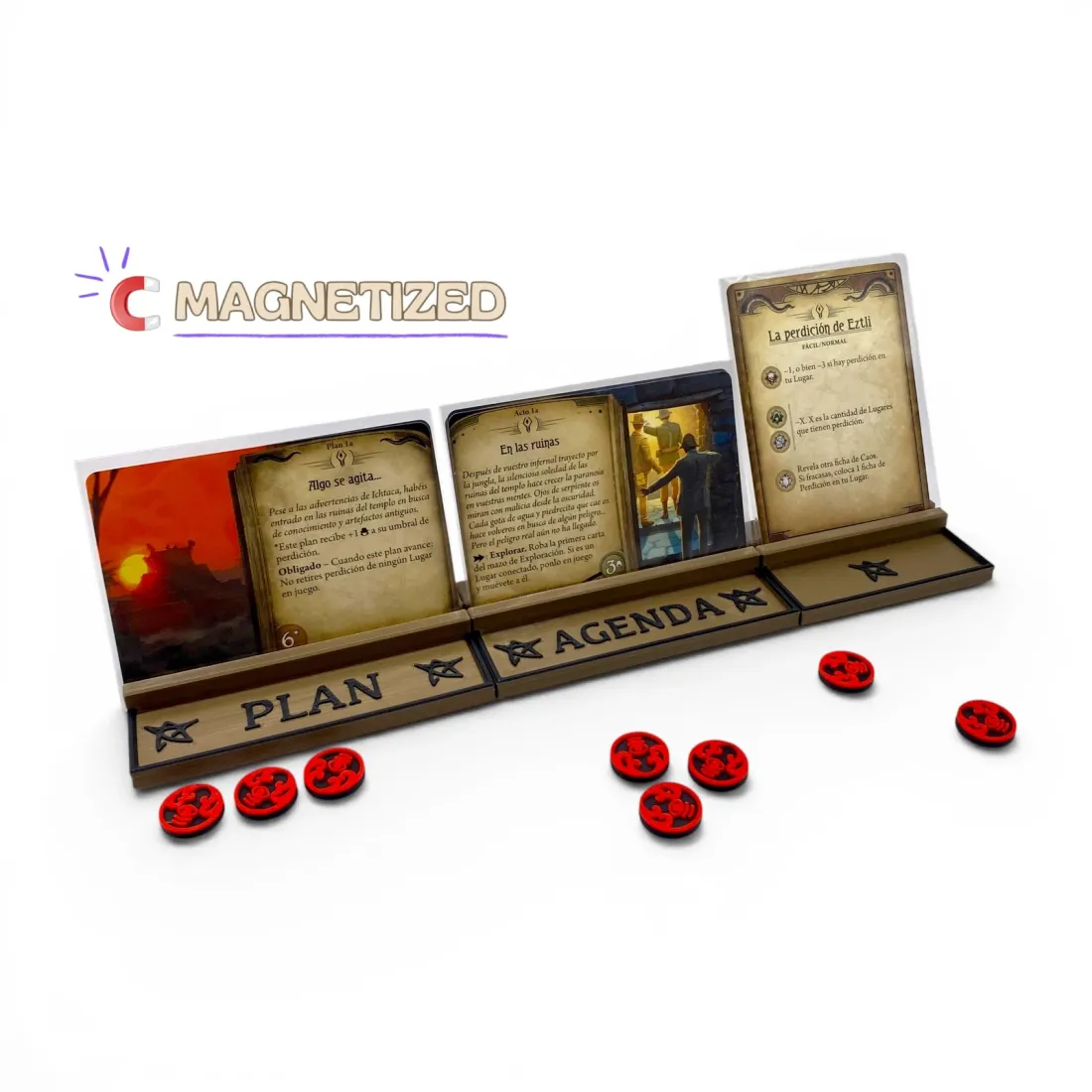 Arkham Horror LCG Magnetic Act and Agenda Stand